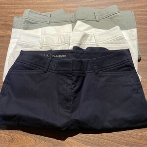 Talbots Women’s 10” Shorts Size 6 White, Olive Green, Navy Blue Selling Lot of 3
